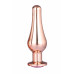 Dream toys | Анальна пробка конічної форми Dream Toys GLEAMING LOVE ROSE GOLD PLEASURE PLUG L. Ціна 958 грн. Фото: 1