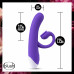 Dream toys | T331543 Двойной вибратор с технологией пульсации воздуха Blush HOP - OH BUNNY - MIDNIGHT. Цена 3 295 грн. Фото: 5