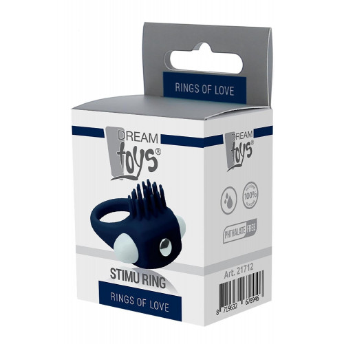 Dream toys | Эрекционное кольцо Dream Toys Rings of Love с усиками, синего цвета. Цена 563 грн. Фото: 3