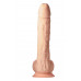 Dream toys | Фаллоимитатор гигантский реалистичный Dreamtoys Real Love на присоске с мошонкой, бежевый. Ціна 4333 грн. Фото: 3