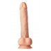 Dream toys | Фаллоимитатор гигантский реалистичный Dreamtoys Real Love на присоске с мошонкой, бежевый. Ціна 4333 грн. Фото: 2