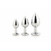 Dream toys | Набор анальных пробок Dream Toys GLEAMING LOVE SILVER PLUG SET. Цена 1 316 грн. Фото: 2