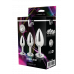 Dream toys | Набор анальных пробок Dream Toys GLEAMING LOVE SILVER PLUG SET. Цена 1 316 грн. Фото: 5