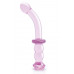 Dream toys | Изогнутый стеклянный розовый фаллоимитатор для точки G Dream Toys Glaze Glass с бутоном. Ціна 2450 грн. Фото: 1