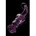 Dream toys | Изогнутый стеклянный розовый фаллоимитатор для точки G Dream Toys Glaze Glass с бутоном. Ціна 2450 грн. Фото: 3