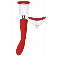 Dream toys | Подвійний вібратор з 2 вакуумними насадками RED REVOLUTION GEORGIA. Ціна 3032 грн