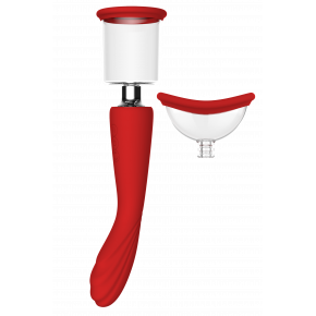 Dream toys | Подвійний вібратор з 2 вакуумними насадками RED REVOLUTION GEORGIA. Ціна: 3033 грн