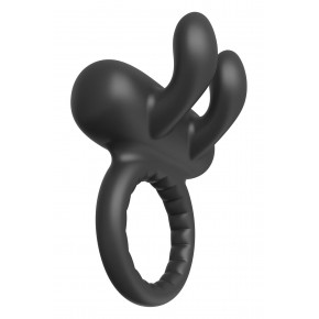 Dream toys | Эрекционное виброкольцо Dreamtoys Ramrod Rabbit с ушками для клитора, черное. Ціна: 1899 грн