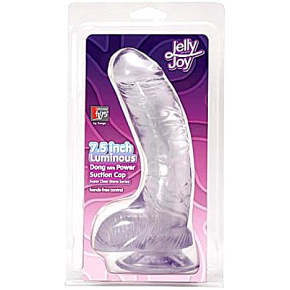 Dream toys | Фаллоимитатор реалистик люминесцентный на присоске Dream Toys Jelly Joy Luminous прозрачный. Ціна: 880 грн