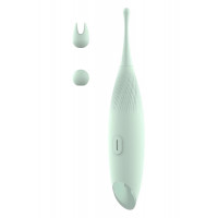 Dream toys | Вибратор для клиторальной стимуляции Dream Toys Glam Pin Point Stimulator, с двумя насадками, мятный. Цена 1 783 грн