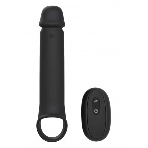 Dream toys | Вибронасадка на член удлиняющая DreamToys Ramrod с дистанционным управлением, черная. Ціна: 3187 грн