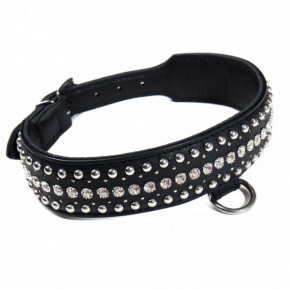 DS Fetish | Нашийник Leather Crystal Diamonds, Black. Ціна: 815 грн