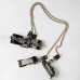 DS Fetish | Набор ошейник+наручники Silver With Chain. Цена 2 749 грн. Фото: 1