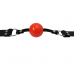 DS Fetish | Кляп DS Fetish с силиконовым красным шариком и кожаным черным ремешком. Ціна 1299 грн. Фото: 2