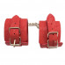 DS Fetish | Наручники Wrist restraints wine, с тиснением, красные. Цена 595 грн. Фото: 1