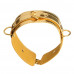 DS Fetish | Ошейник БДСМ DS Fetish с тремя кольцами лакированный, золото. Цена 934 грн. Фото: 1