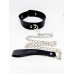 DS Fetish | Ошейник с поводком DS Fetish snake skin под кожу змеи черный. Цена 595 грн. Фото: 1