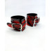 DS Fetish | Система фиксации DS Fetish Ankle and hand cuff black/red. Цена 1 275 грн. Фото: 1