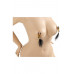 DS Fetish | Зажимы для сосков Virgite Nipple Clamps с перьями, золотисто-черные. Цена 450 грн. Фото: 3
