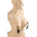 DS Fetish | Зажимы для сосков Virgite Nipple Clamps с перьями, золотисто-черные. Цена 450 грн. Фото: 2