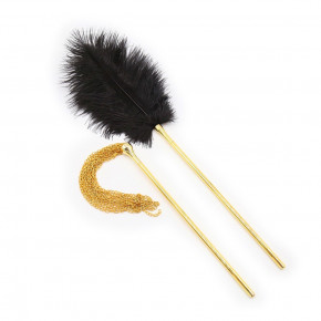 DS Fetish | Перо для щекотания с металлическим кнутом DS Fetish золото Whip Sex Feather. Цена: 999 грн