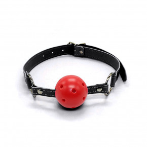 DS Fetish | Кляп DS Fetish, красный шарик на черном ремешке. Ціна: 395 грн