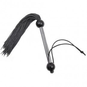 DS Fetish | Кнут черный, прозрачная ручка FLOGGER, 39 см. Ціна: 350 грн