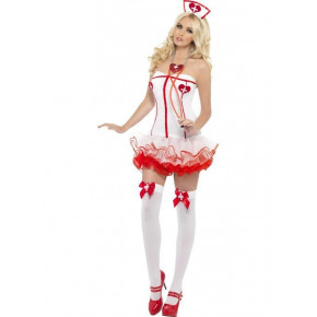 DS Fetish | Костюм сексуальной медсестры Nurse бело-красный, XS. Цена: 635 грн