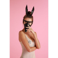 DS Fetish | Маска Doberman из кожи, ручная работа, черная. Цена 2 704 грн