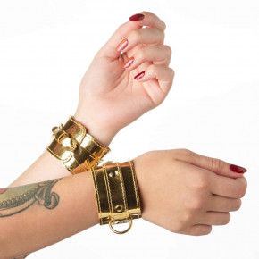DS Fetish | Наручники для БДСМ (без сцепки) DS Fetish лакированное золото. Цена: 1 061 грн