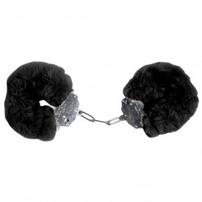 DS Fetish | Наручники DS Fetish Plush handcuffs, металл с мехом, черные. Ціна: 595 грн