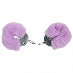 DS Fetish | Наручники металл с мехом Plush handcuffs, фиолетовые. Ціна: 595 грн