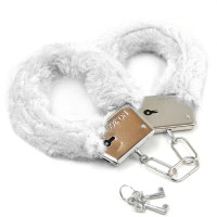 DS Fetish | Наручники металлические DS Fetish с белым мехом. Цена 360 грн