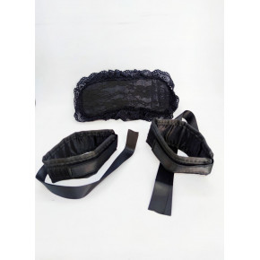 DS Fetish | Наручиники DS Fetish Handskaff with blinfold black. Ціна: 460 грн