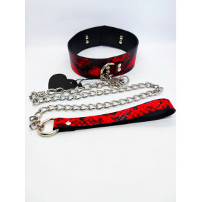 DS Fetish | Ошейник с поводком Collar black/red with leash. Ціна: 570 грн