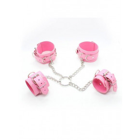 DS Fetish | Ограничители DS Fetish Hogtie restraints with chain pink. Цена: 1 250 грн