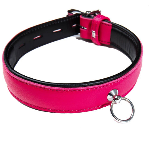 DS Fetish | Ошейник кожаный с кольцом DS Fetish розовый (Голландия). Цена 395 грн DS Fetish | Ошейник кожаный с кольцом DS Fetish розовый (Голландия). Цена 395 грн
