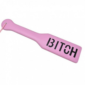 DS Fetish | Шлепалка квадратная с надписью Bitch PADDLE, розовая, 31,5 см. Цена: 495 грн