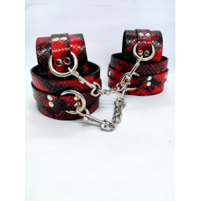 DS Fetish | Система фиксации DS Fetish Ankle and hand cuff black/red. Цена: 1 275 грн