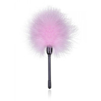 DS Fetish | Тиклер на короткой ручке, перо, розовый, 20 см. Ціна 150 грн