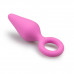 EasyToys | Анальная пробка со стоппером-кольцом Easytoys, силиконовая, розовая, 8.5 х 2.5 см. Цена 390 грн. Фото: 2