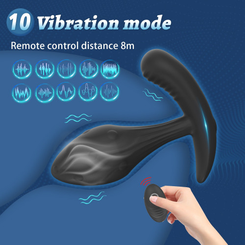 Every Night Toys | Массажёр простаты Every Night Toys Miah с дистанционным управлением, чёрный, 10 режимов вибрации. Ціна 1480 грн. Фото: 2