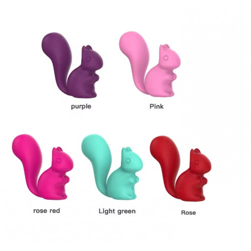 Every Night Toys | Мини-вибратор клиторальный Every Night Toys Debbie в форме белочки красный, 10 режимов вибрации. Цена 1 032 грн. Фото: 6