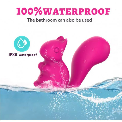 Every Night Toys | Мини-вибратор клиторальный Every Night Toys Debbie в форме белочки красный, 10 режимов вибрации. Цена 1 032 грн. Фото: 4