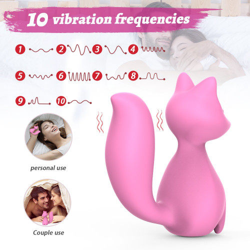 Every Night Toys | Мини-вибратор клиторальный Every Night Toys Doris в форме лисы светло-розовый, 10 режимов вибрации. Ціна 1032 грн. Фото: 2