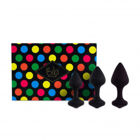 FeelzToys | Набор силиконовых анальных пробок FeelzToys - Bibi Butt Plug Set 3 pcs Black. Цена: 949 грн