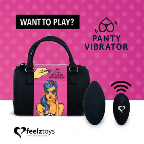 FeelzToys | Вибратор в трусики FeelzToys Panty Vibrator Black с пультом ДУ, 6 режимов работы, сумочка-чехол. Цена: 1 649 грн FeelzToys | Вибратор в трусики FeelzToys Panty Vibrator Black с пультом ДУ, 6 режимов работы, сумочка-чехол. Цена: 1 649 грн