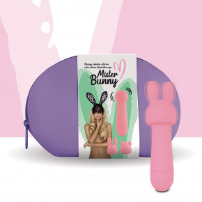 Мінівибратор Feelztoys Mister Bunny Pink З Двома Насадками