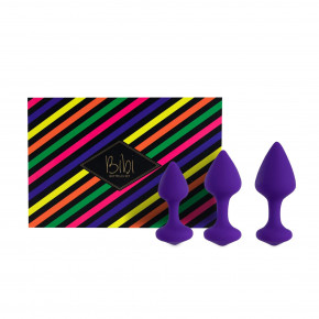 FeelzToys | Набор силиконовых анальных пробок FeelzToys - Bibi Butt Plug Set 3 pcs Purple. Цена: 1 029 грн
