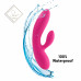 FeelzToys | Гнучкий Вібратор Кролик З Двома Моторами Feelztoys Lea Rabbit Vibrator Rubine Red. Ціна 2489 грн. Фото: 4